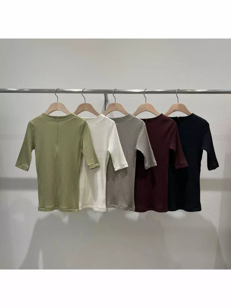 Fre - Korean Women Fashion - #momslook - Rib Tee - 10