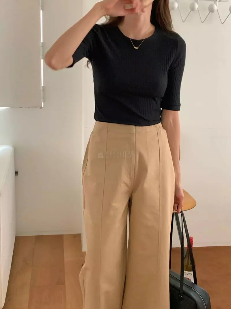 Fre - Korean Women Fashion - #momslook - Rib Tee - 8