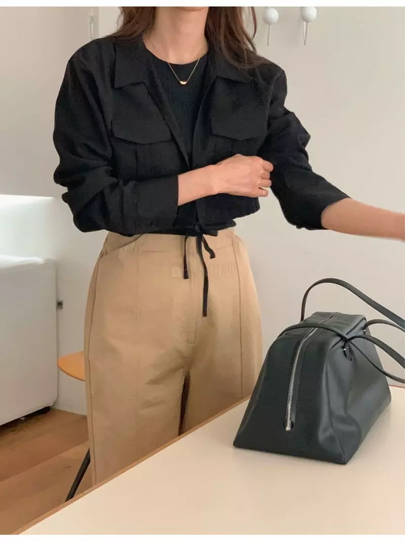 Fre - Korean Women Fashion - #pursuepretty - Layered Crop Shirt - 7