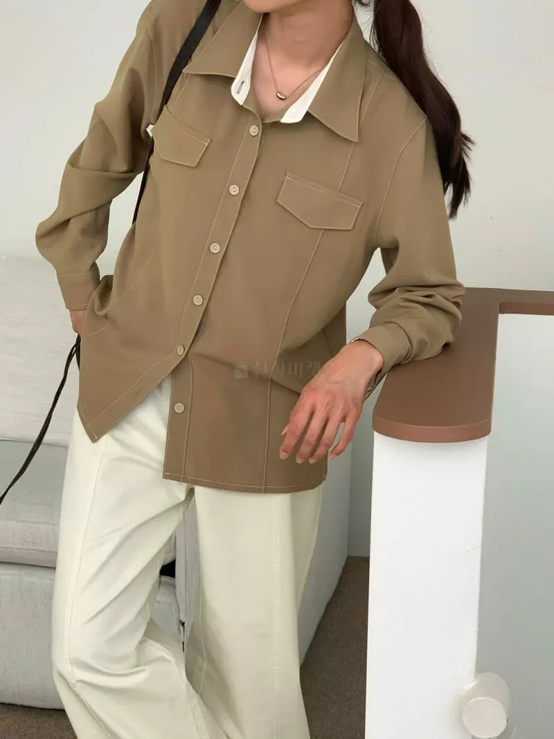 Fre - Korean Women Fashion - #thatsdarling - Day Stitch Shirt - 8