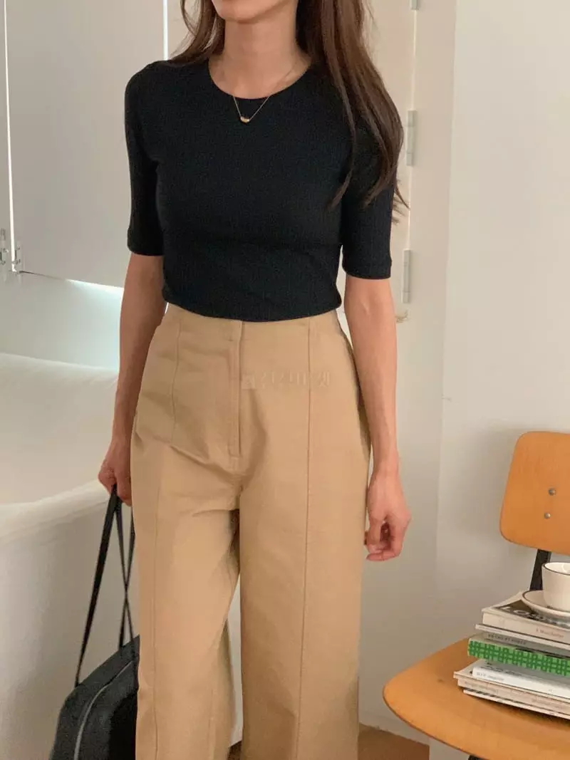 Fre - Korean Women Fashion - #thatsdarling - Rib Tee - 6