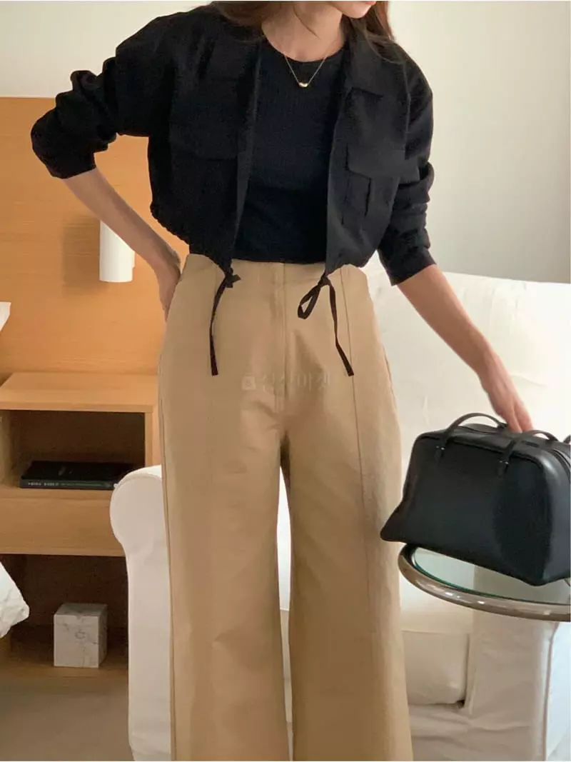 Fre - Korean Women Fashion - #vintagekidsstyle - Layered Crop Shirt - 6
