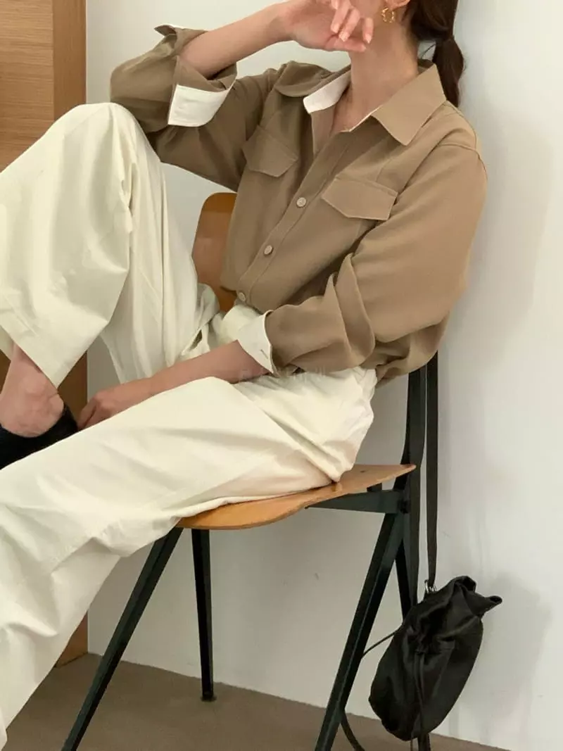 Fre - Korean Women Fashion - #vintagekidsstyle - Day Stitch Shirt - 3