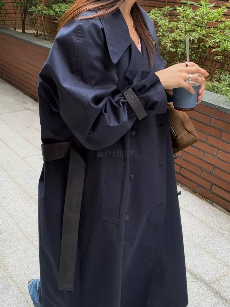 Fre - Korean Women Fashion - #womensfashion - Twill Color Trench Coat - 5