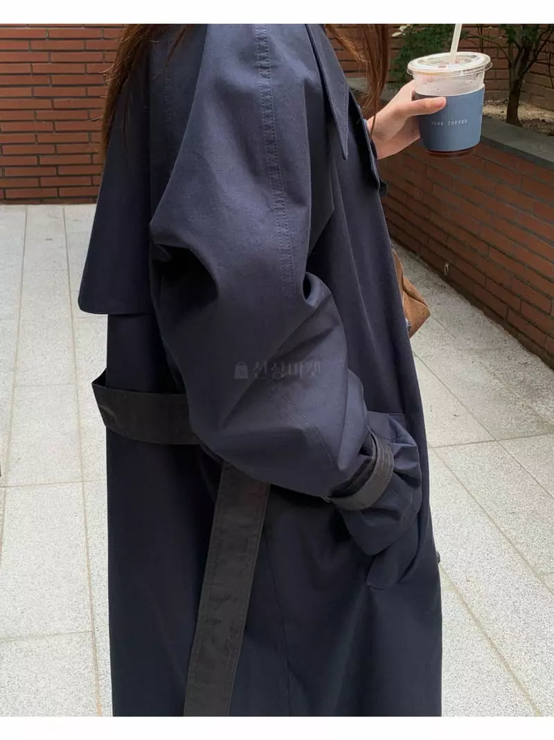 Fre - Korean Women Fashion - #womensfashion - Twill Color Trench Coat - 7