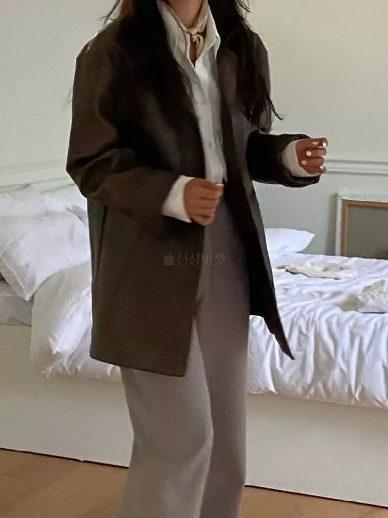 Fre - Korean Women Fashion - #womensfashion - Classic Leather Jacket - 3