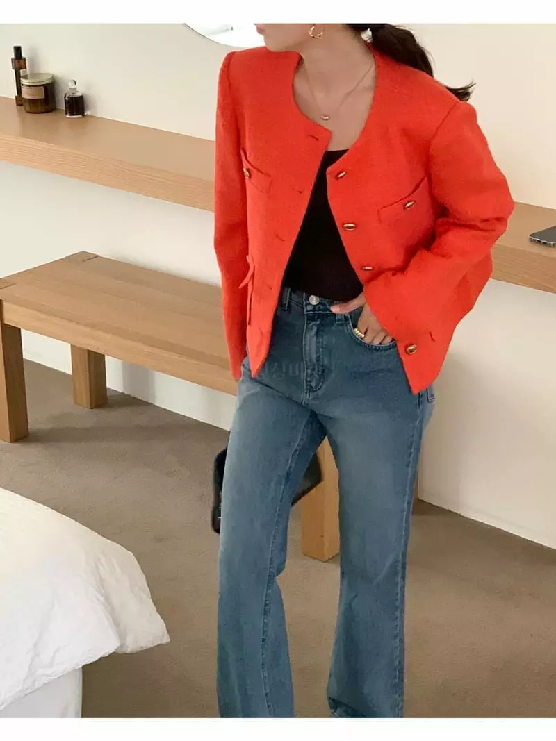 Fre - Korean Women Fashion - #momslook - Jene Twid Jacklet - 4