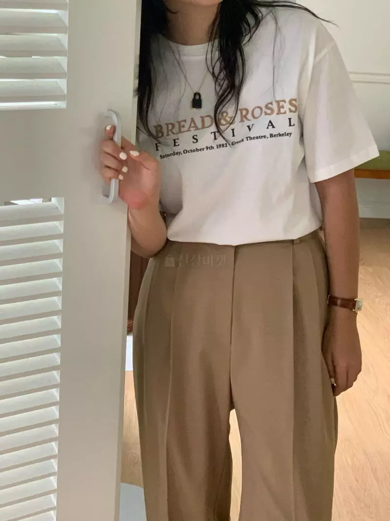 Fre - Korean Women Fashion - #womensfashion - Bread Tee