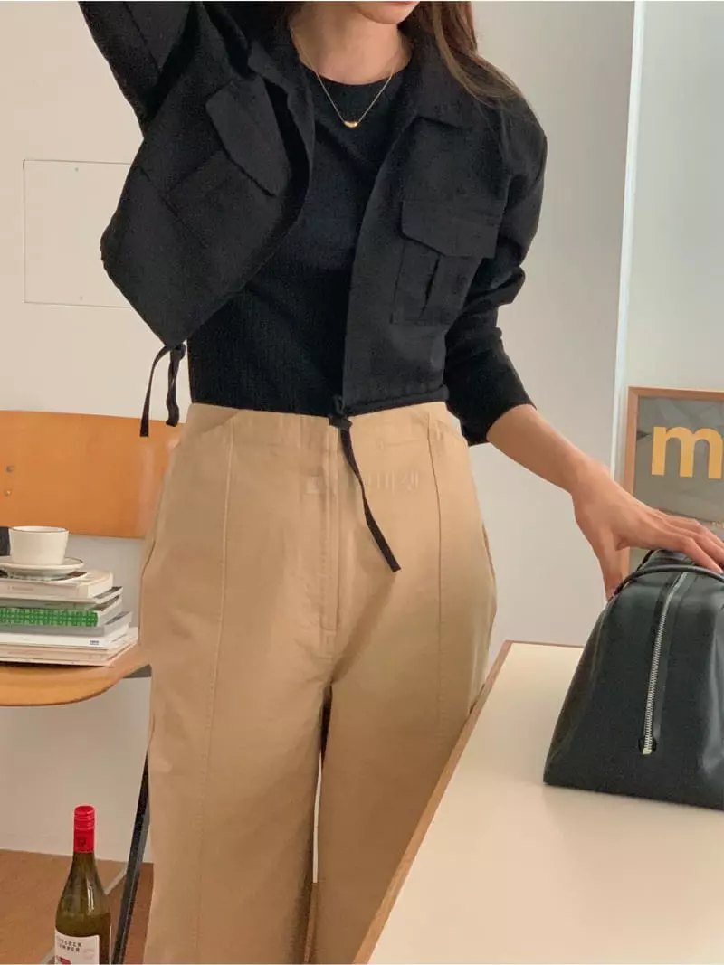 Fre - Korean Women Fashion - #momslook - Layered Crop Shirt - 4