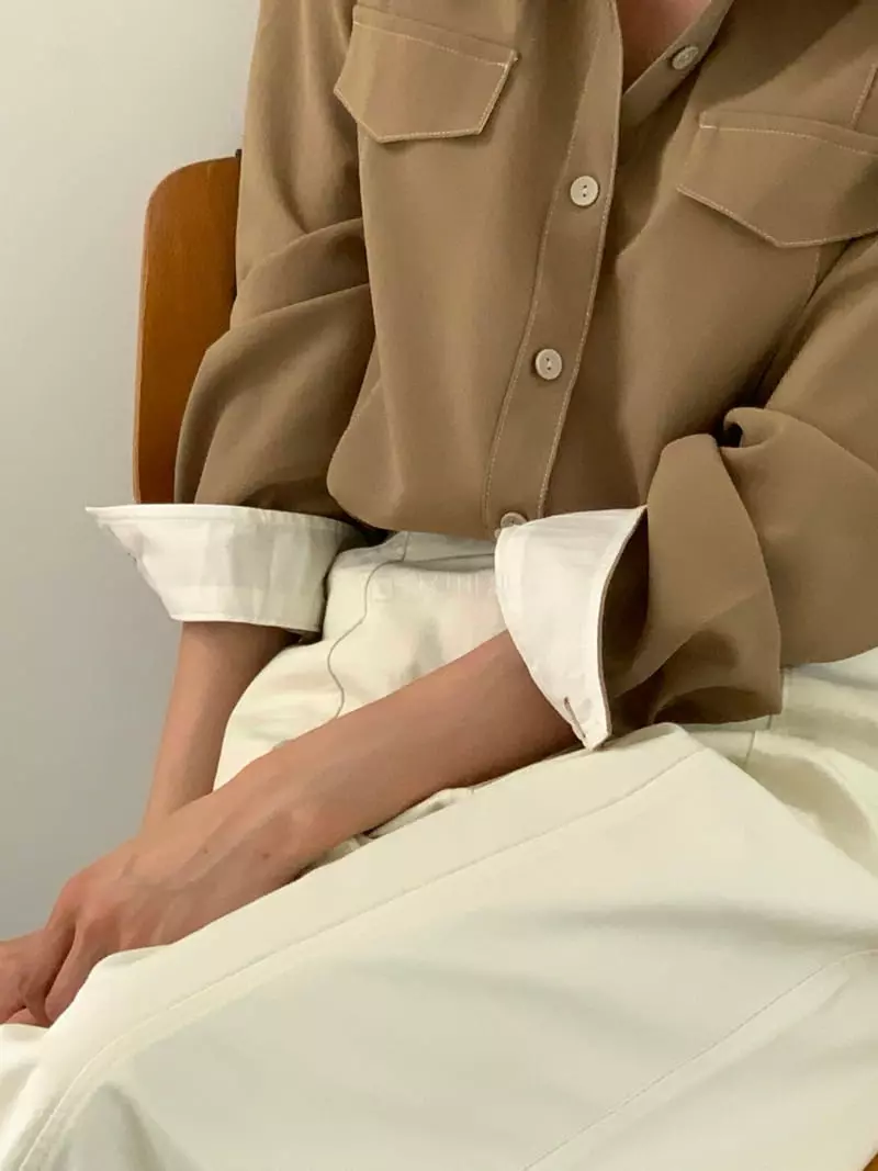 Fre - Korean Women Fashion - #womensfashion - Day Stitch Shirt