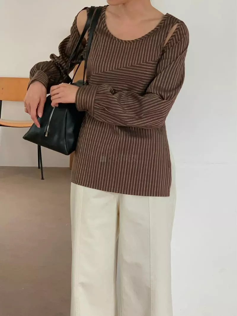 Fre - Korean Women Fashion - #womensfashion - Stripes Bolero Shirt - 10