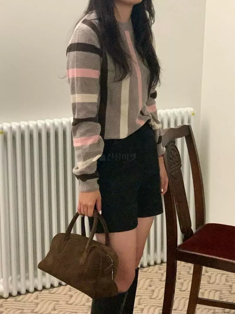 Fre - Korean Women Fashion - #womensfashion - 4 Stripes Knit - 6