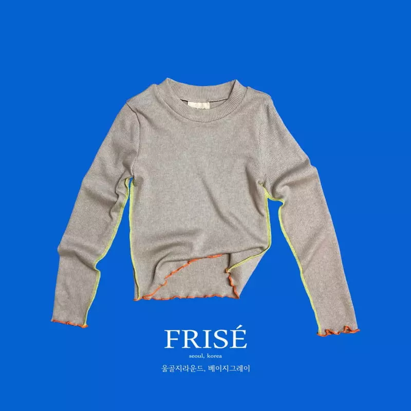 Frise - Korean Children Fashion - #discoveringself - Rib Round Tee - 3