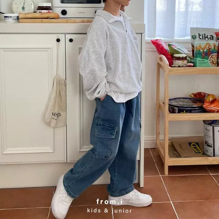 From I - Korean Children Fashion - #Kfashion4kids - Terry Zip-up Sweatshirt - 8