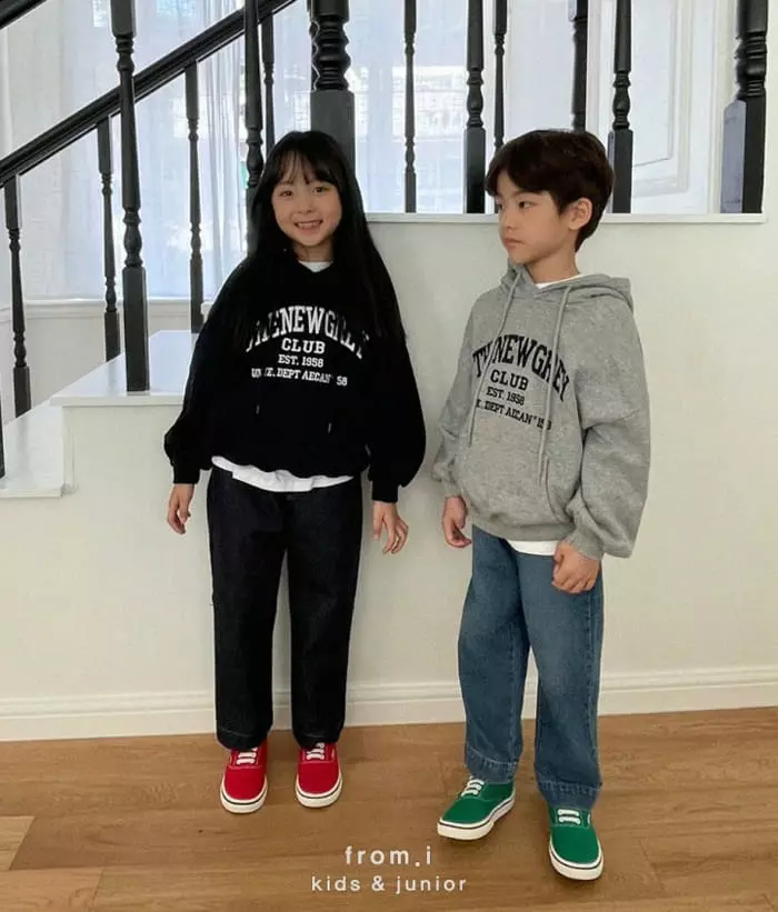 From I - Korean Children Fashion - #Kfashion4kids - New Gray Hoody - 3