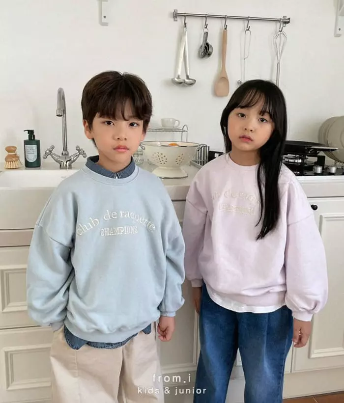 From I - Korean Children Fashion - #Kfashion4kids - Club Embroidery Sweatshirt - 2