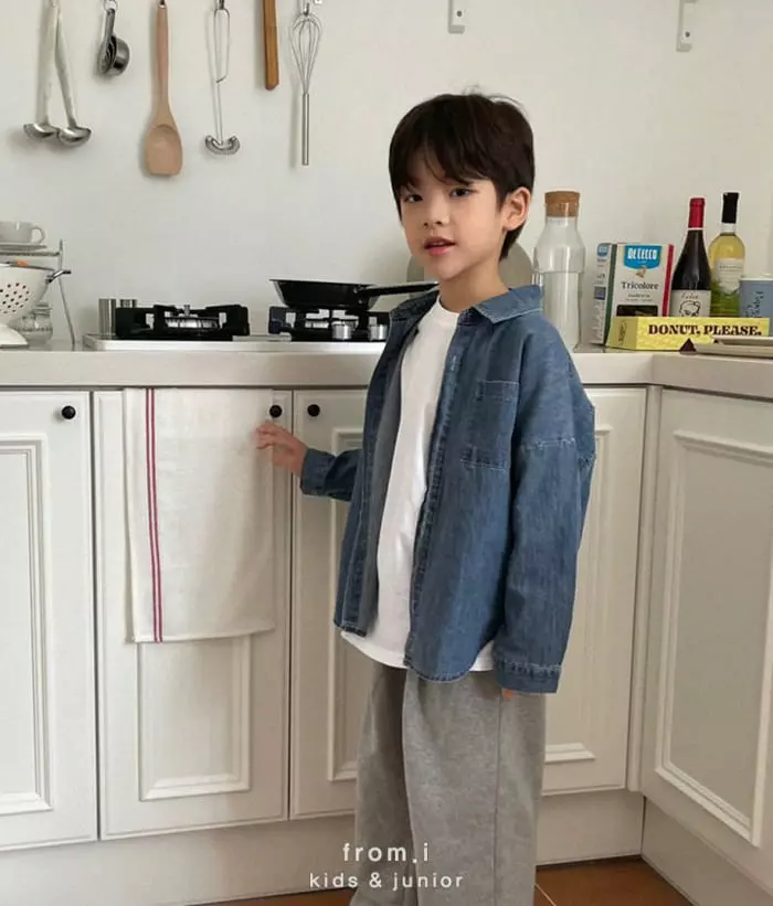 From I - Korean Children Fashion - #kidzfashiontrend - Denim Shirt - 4