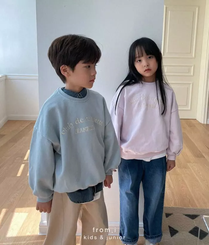From I - Korean Children Fashion - #childofig - Club Embroidery Sweatshirt - 7