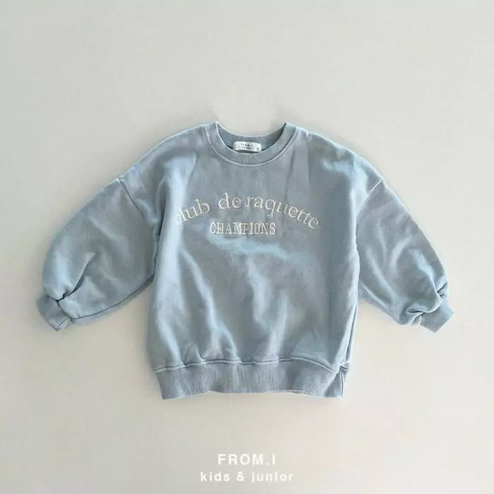 From I - Korean Children Fashion - #childofig - Club Embroidery Sweatshirt - 8