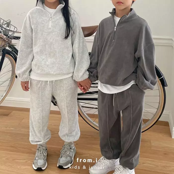 From I - Korean Children Fashion - #discoveringself - Terry Zip-up Sweatshirt - 4