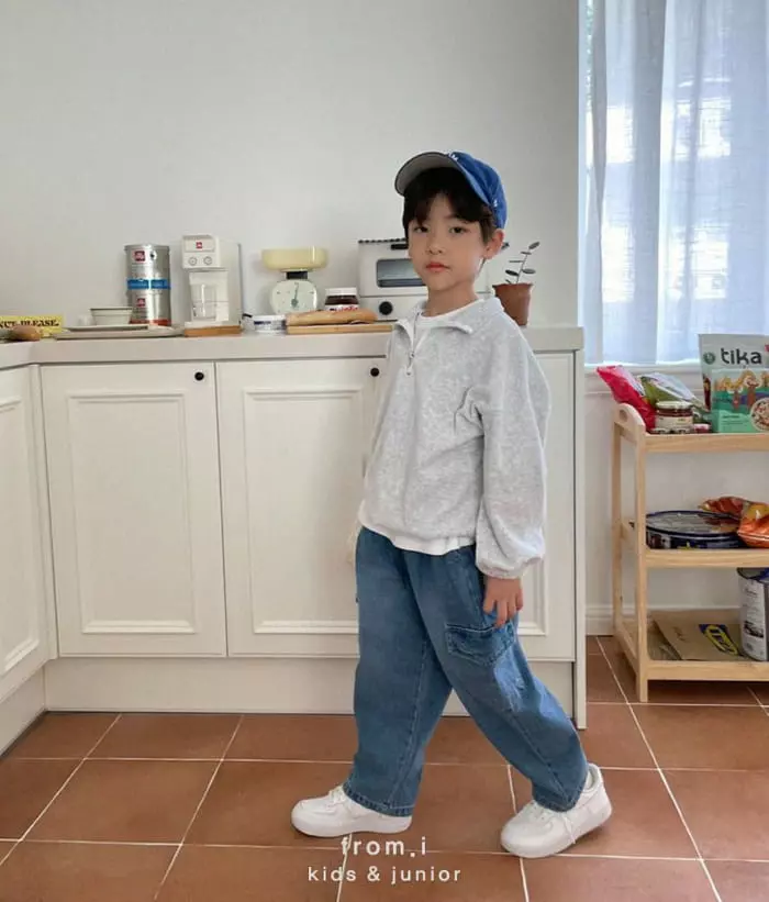 From I - Korean Children Fashion - #kidsshorts - Terry Zip-up Sweatshirt - 5