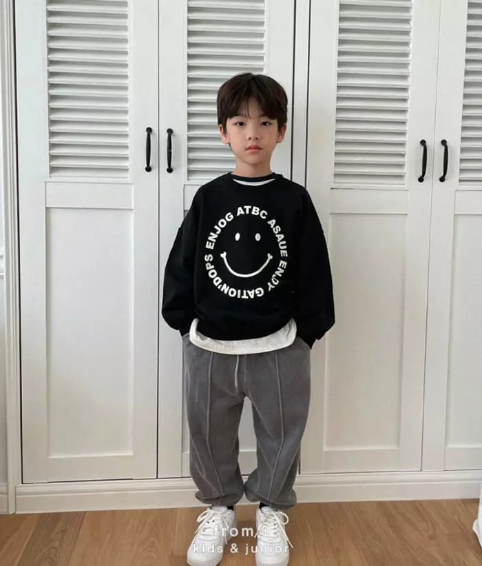 From I - Korean Children Fashion - #kidsshorts - Smile Sweatshirt - 6
