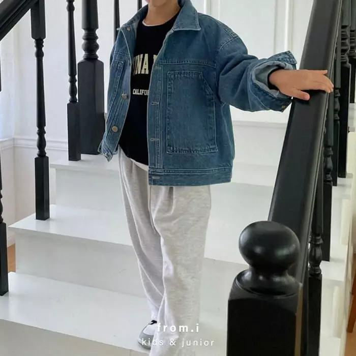From I - Korean Children Fashion - #kidsshorts - Denim Jacket - 4