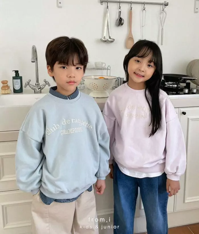 From I - Korean Children Fashion - #kidzfashiontrend - Club Embroidery Sweatshirt