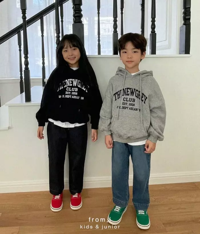 From I - Korean Children Fashion - #Kfashion4kids - New Gray Hoody - 4