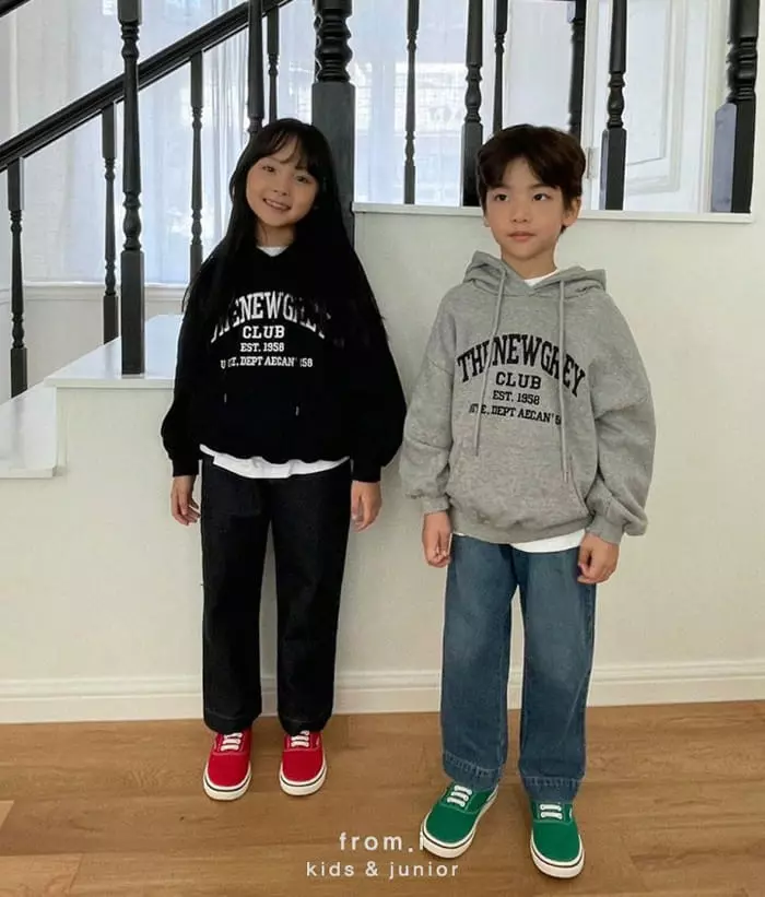 From I - Korean Children Fashion - #magicofchildhood - New Gray Hoody - 5