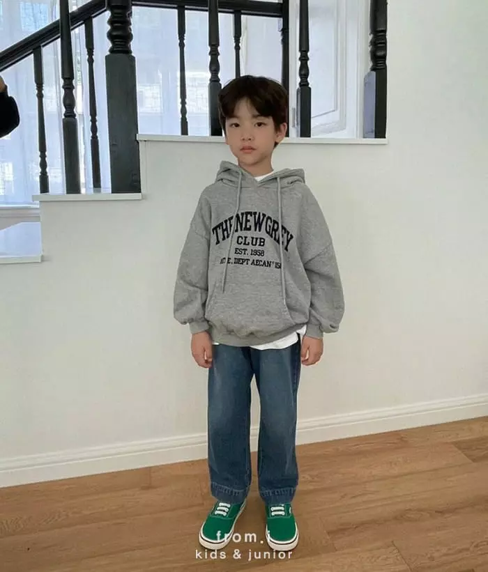 From I - Korean Children Fashion - #minifashionista - New Gray Hoody - 6