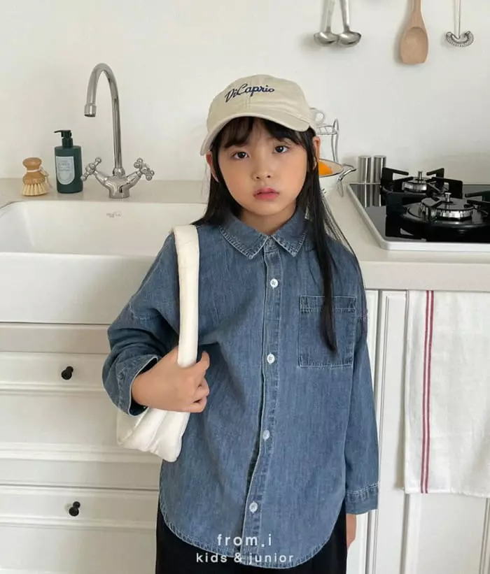 From I - Korean Children Fashion - #minifashionista - Denim Shirt - 7