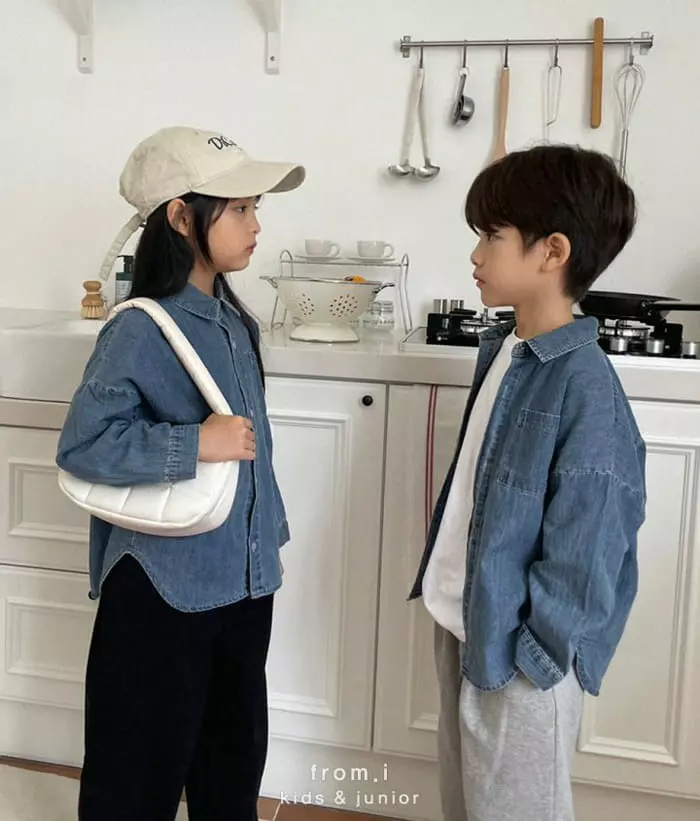 From I - Korean Children Fashion - #toddlerclothing - Denim Shirt - 10
