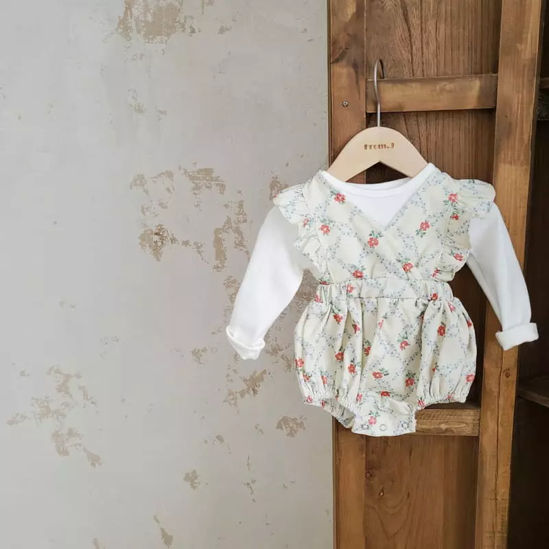 From J - Korean Baby Fashion - #babyboutique - Bbang Dungarees Bodysuit - 11