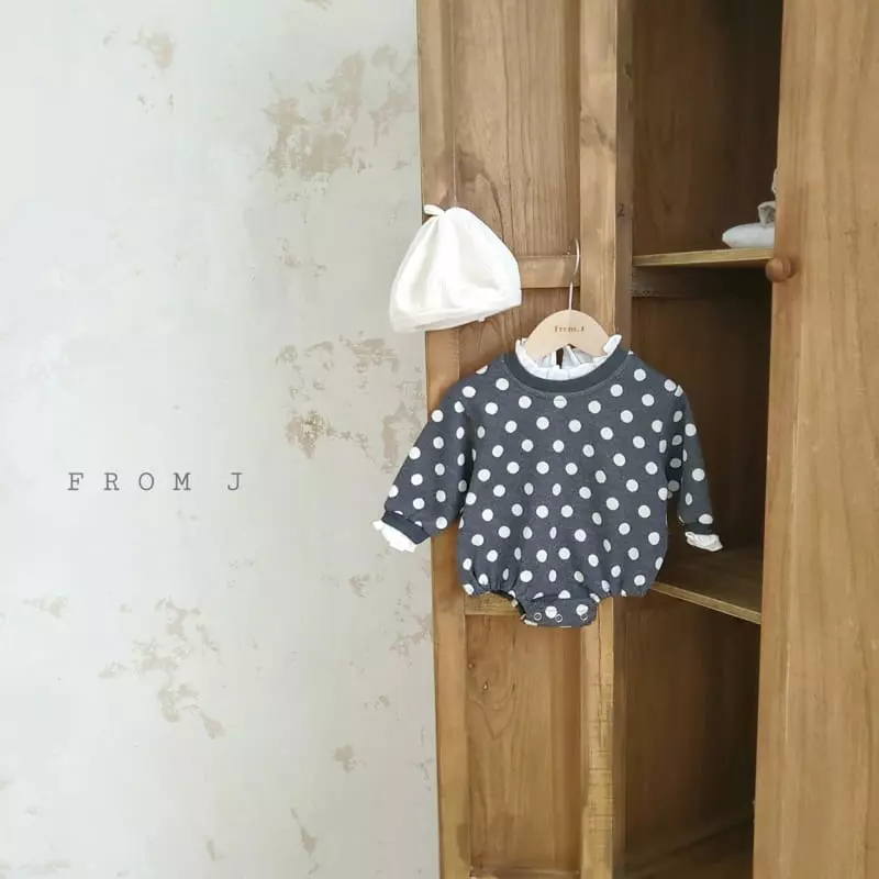 From J - Korean Baby Fashion - #babyclothing - Jacquard Dot Bodysuit - 4