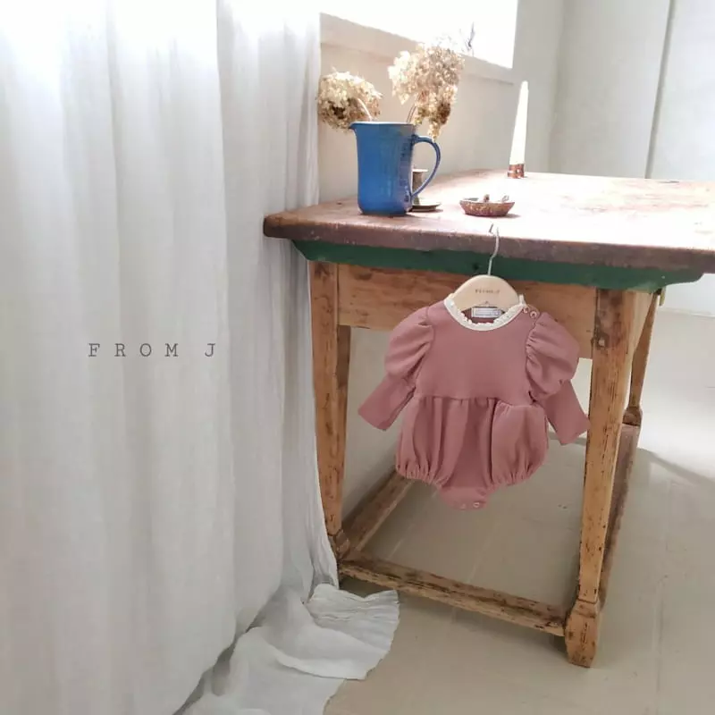 From J - Korean Baby Fashion - #babyfashion - Lace Waffle Bodysuit