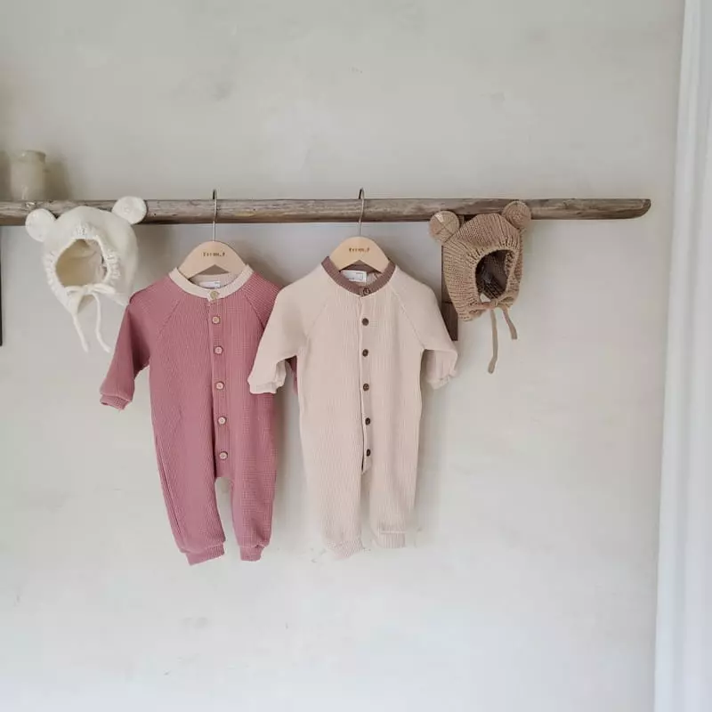 From J - Korean Baby Fashion - #babyfever - Butter Waffle Bodysuit - 8