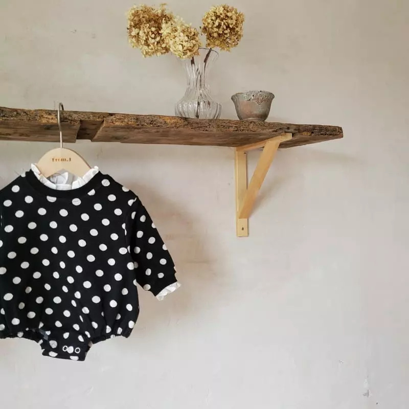 From J - Korean Baby Fashion - #babygirlfashion - Jacquard Dot Bodysuit - 6