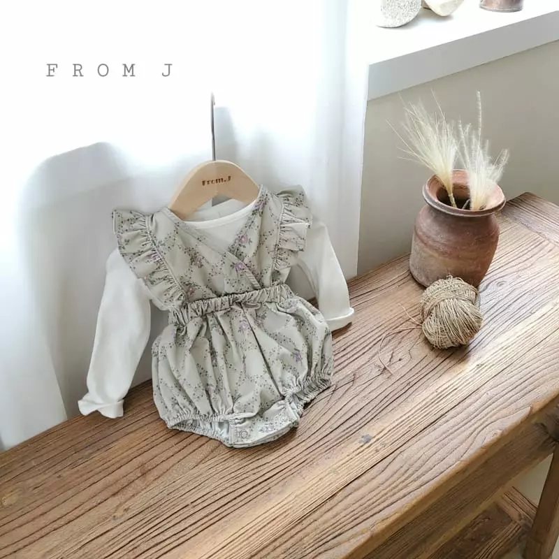 From J - Korean Baby Fashion - #babygirlfashion - Bbang Dungarees Bodysuit - 2