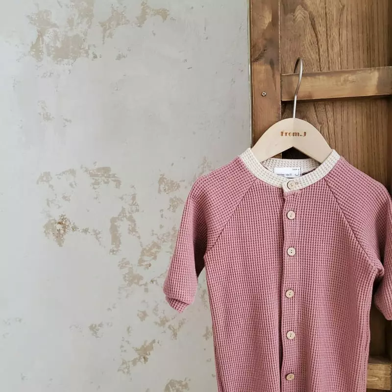 From J - Korean Baby Fashion - #babylifestyle - Butter Waffle Bodysuit - 10