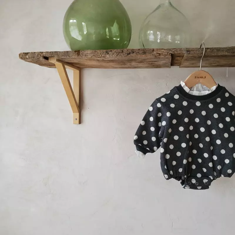 From J - Korean Baby Fashion - #babyoninstagram - Jacquard Dot Bodysuit - 8