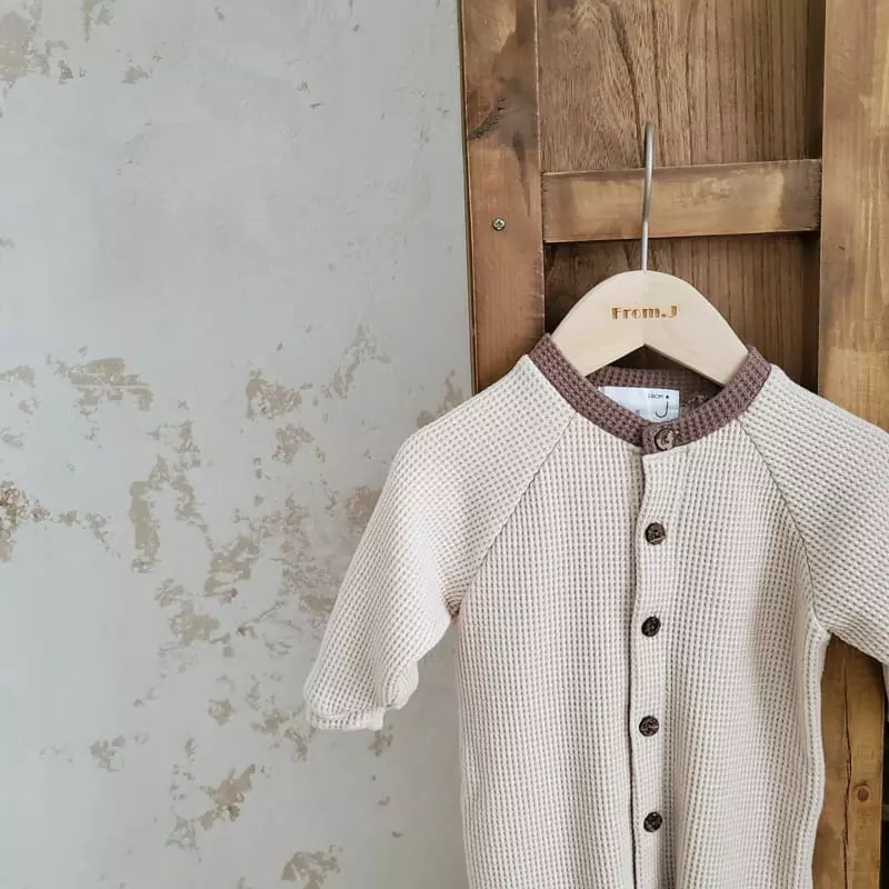 From J - Korean Baby Fashion - #babyootd - Butter Waffle Bodysuit - 12