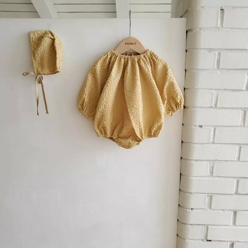From J - Korean Baby Fashion - #babyoutfit - Embo Balloon Bodysuit - 8