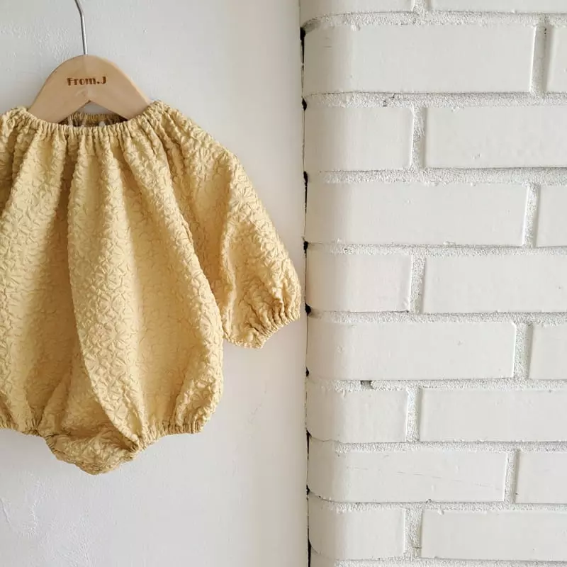 From J - Korean Baby Fashion - #babyoutfit - Embo Balloon Bodysuit - 9