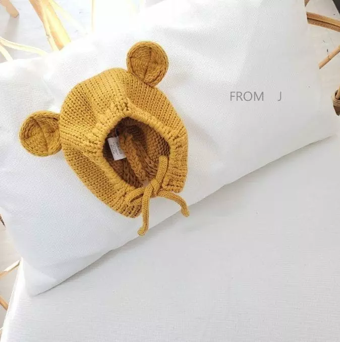 From J - Korean Baby Fashion - #babyoutfit - Babay Knit Mickey Bonnet - 10