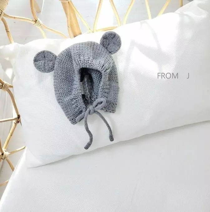 From J - Korean Baby Fashion - #babyoutfit - Babay Knit Mickey Bonnet - 9