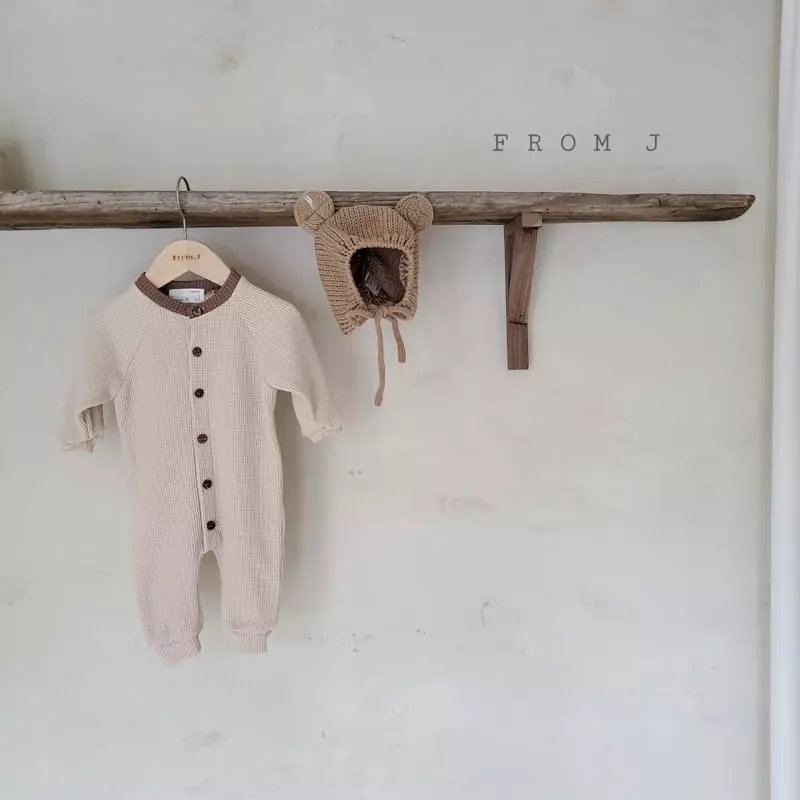 From J - Korean Baby Fashion - #onlinebabyboutique - Butter Waffle Bodysuit