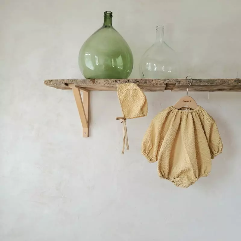From J - Korean Baby Fashion - #onlinebabyboutique - Embo Balloon Bodysuit - 11