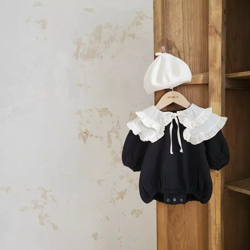 From J - Korean Baby Fashion - #onlinebabyboutique - Twice Frill Bodysuit - 8