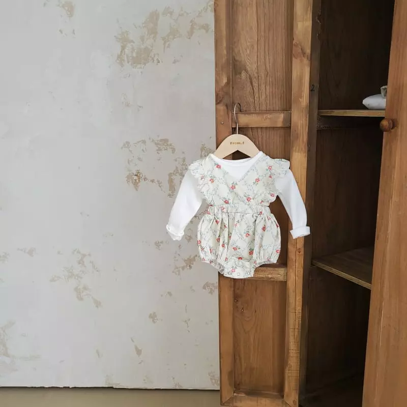 From J - Korean Baby Fashion - #onlinebabyshop - Bbang Dungarees Bodysuit - 10